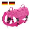 Military Tactical Big Dog Harness Vest Durable Nylon Dog Training Harnesses with Flags Adjustable for Large Dogs German Shepherd