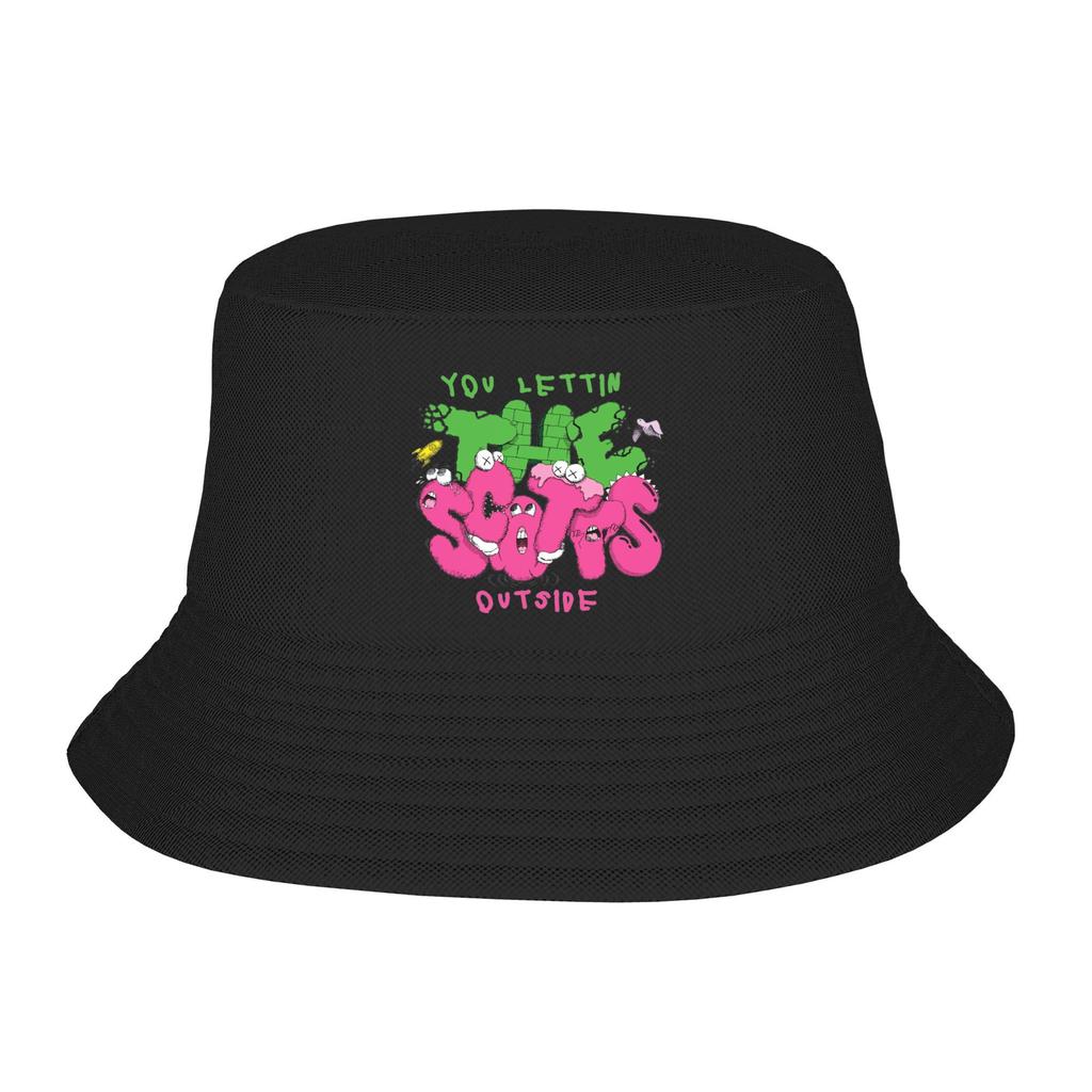 Cactus Jack Face Travis Bucket Hats Spring Headwear Accessories Rapper Fisherman Hats for Camping Woman Ispoti Cap Lightweight