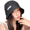 Hollow straw hat women's summer bucket hat sunshade sunscreen hat straw woven basin hat show face small bucket hat