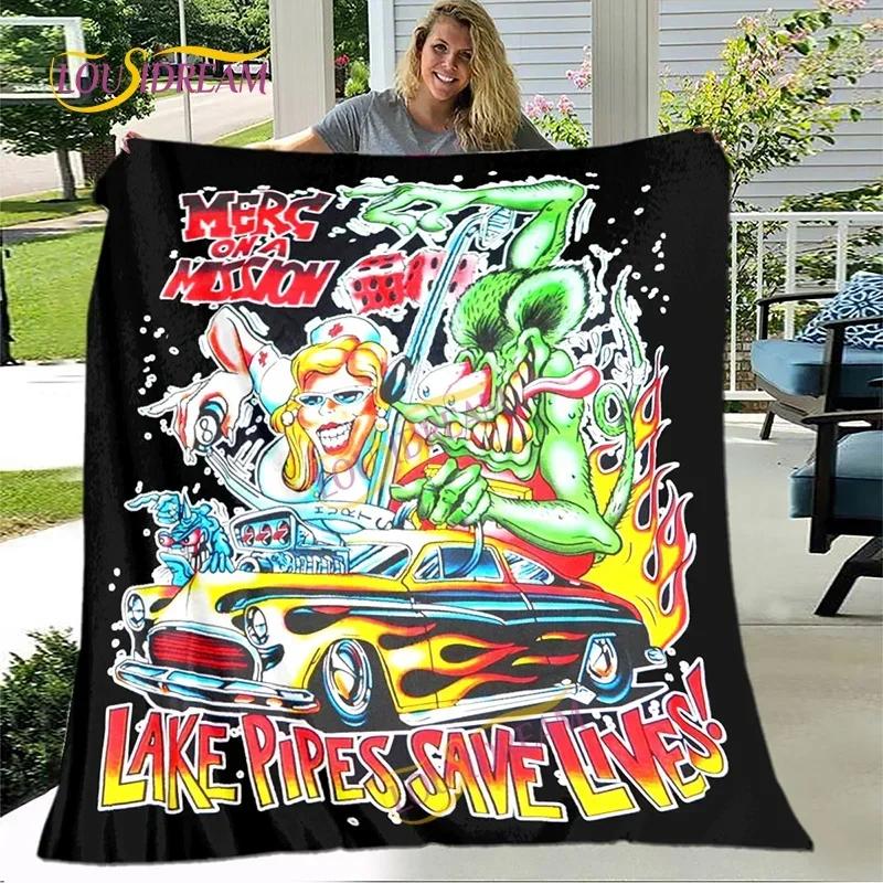 Cute Children's Holiday Birthday Gift Cartoon Rat Fink Cute Home Bedroom Decoration Thin Sofa Cover Sheets Four Seasons Blanket
