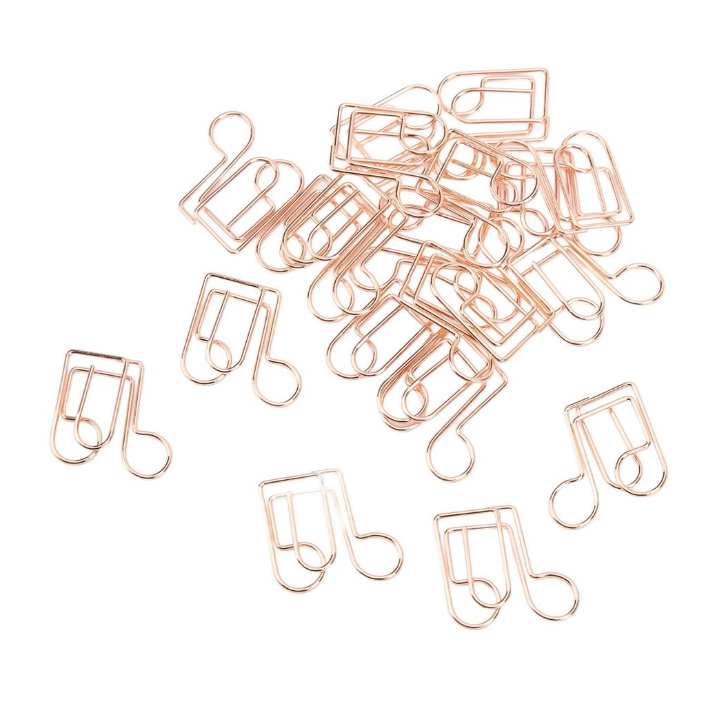 20 Paper Clips Cute Musical Note Shaped Rustproof Paper Clips for Paperwork Ideal for Home S
