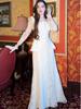 2025 Autumn Flare Sleeve Solid Color Evening Party Two-Piece Set