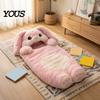Indoor Outdoor Schlafsack Plüsch Kaninchen Umschlagtasche, Schlappohr Hase Schlummer für Kinder, Gemütliche Winter Tier Nickerchen Matte Sack Zuhause Reise Kindheit