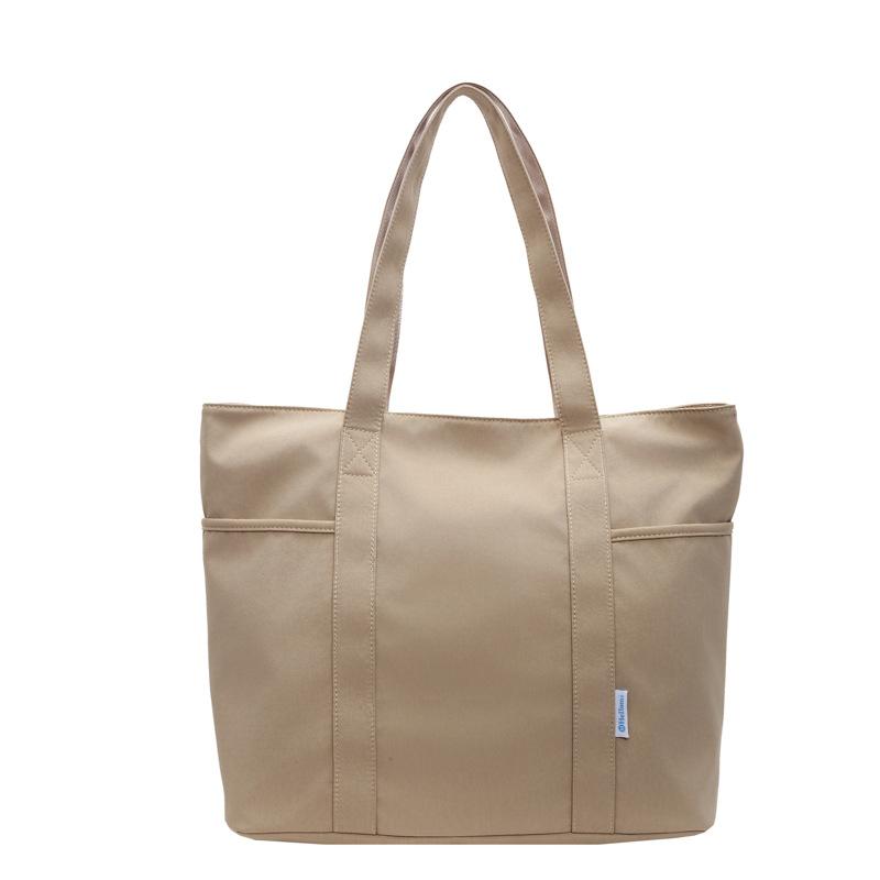 

Большая вместительная холщовая сумка-тоут женская сумка через плечо хаки