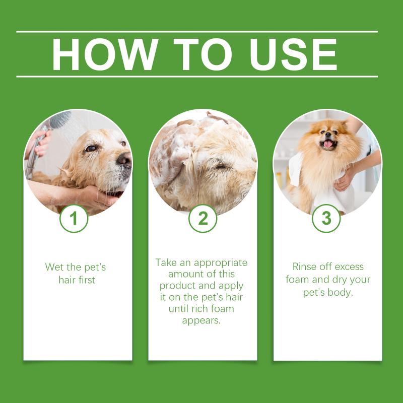 2 in Pet Shampoo Conditioner for Dog Cat Long Lasting Fragrance Hydrating Nourishing Bath for Fur Care
