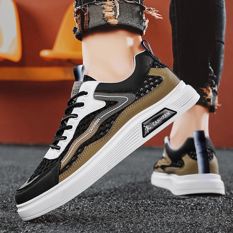 Men's Shoes Summer Breathable 2025 New Mesh Thin Hollow Mesh Shoes Student Street Mesh Sports Casual Shoes