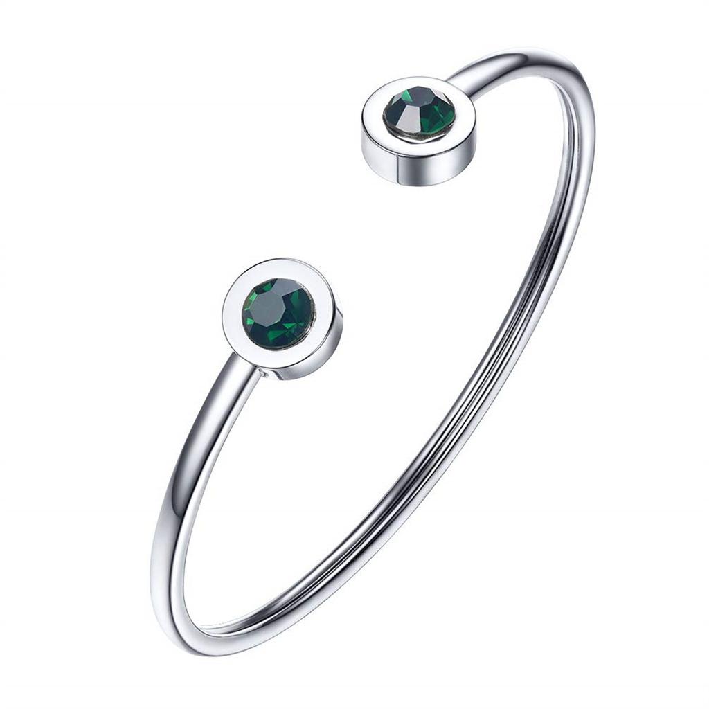 Women's Personalized and Simple Stainless Steel Wire Bracelet/choker with December Birthstone