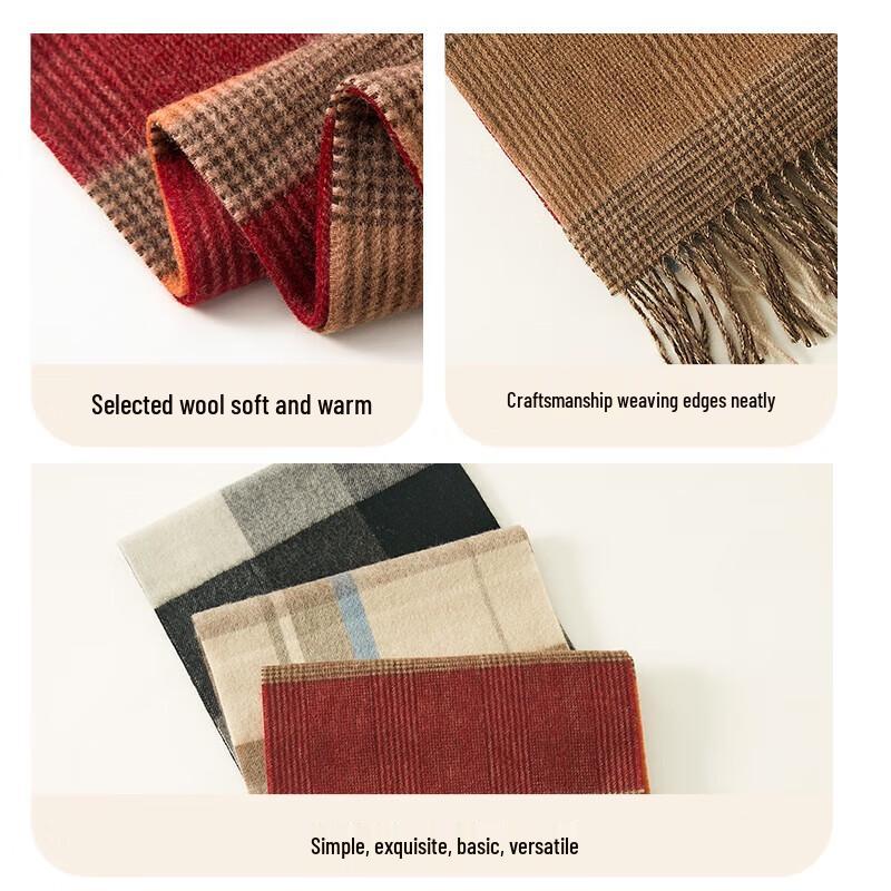 Hengyuanxiang Unisex Autumn/Winter Wool Scarf