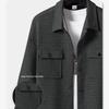 New Men's Casual Jacquard Small Checkered Loose Coat Shirt Suitable for Spring and Autumn with A Fashionable Style.