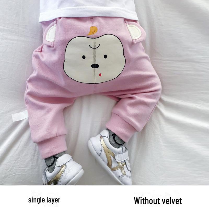 Neue Babyhosen für Jungen und Mädchen für Herbst und Winter, mit offenem Schrittdesign für einfaches Wechseln. Geeignet für 6–8 Monate alte Babys.