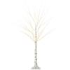 Birch Tree 150cm Tall with 96 LED Lights IP44 Warm White Indoor Decoration 22x22x150cm White