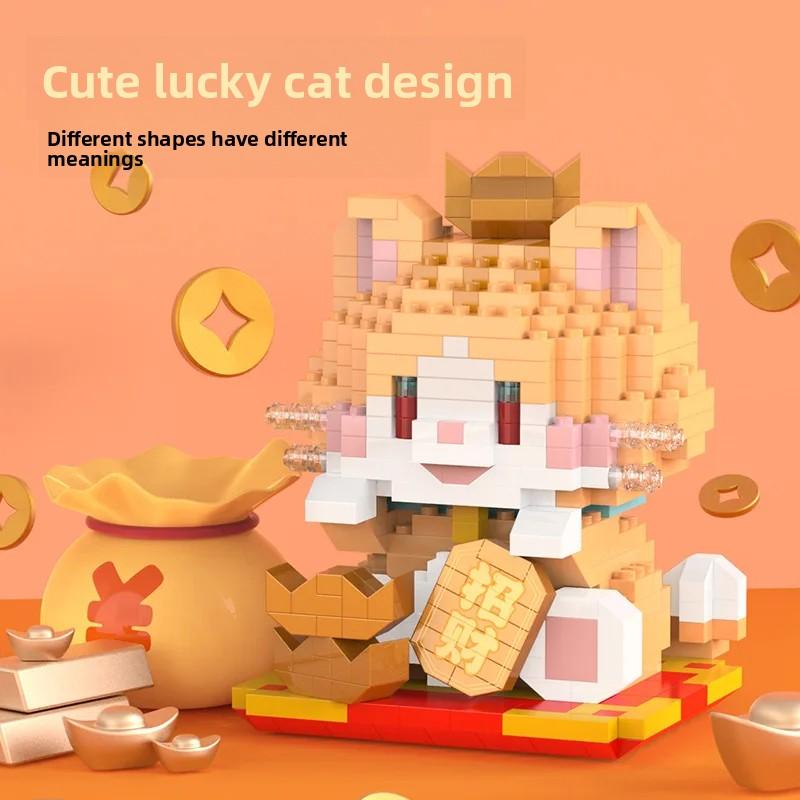 Cat Animals 3d Constructor Model Building Set Mini Bricks Building Blocks Toys for Children Girls 7 to 10 Year Adults Boy Block