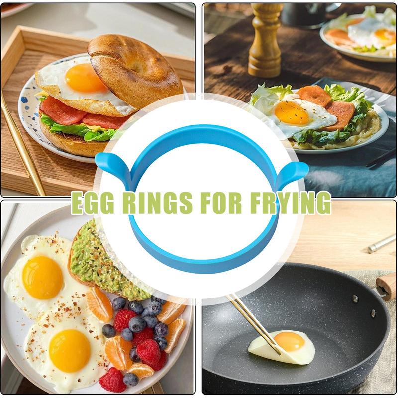 Silicone Egg Rings Circular Egg Frying Mold Non-Stick Reusable Pancake Shaper Silicone Kitchen Gadgets For Commercial Use