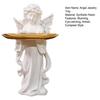 Yangyizhi Little Angel Jewelry Tray, Resin Statue Decorative Dish for Keys, Earrings, Necklace, Desktop Organizer Bedroom, Living Room, Entryway Table