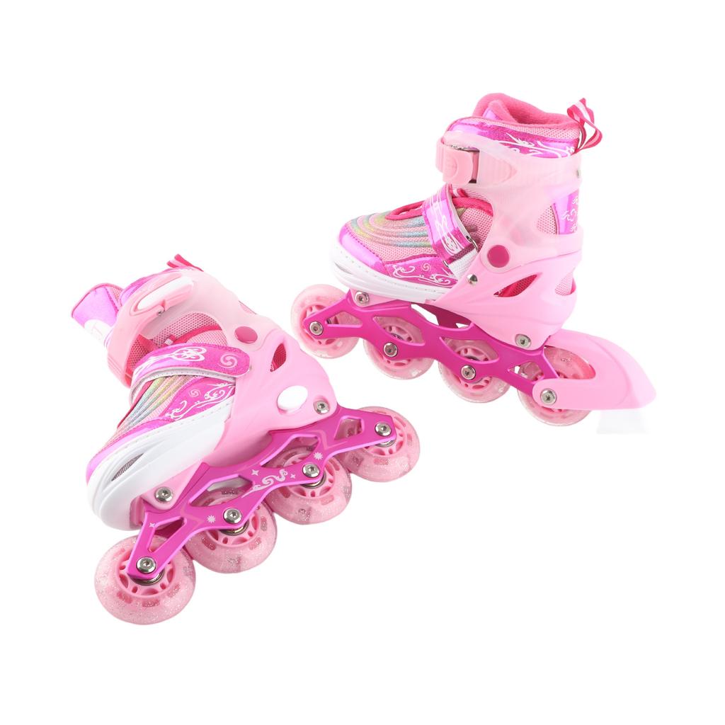 Dziecięce Regulowane Rolki In-line W pełni Miękkie Rolki Buty do Jazdy In-line dla Dzieci S