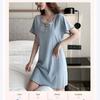 Sleeping Skirt for Women in Summer Thin Design Without Chest Cushion Girl's Skirt Sexy Women's Sleepwear Loose Fit Can Be Worn Outside Short Sleeved