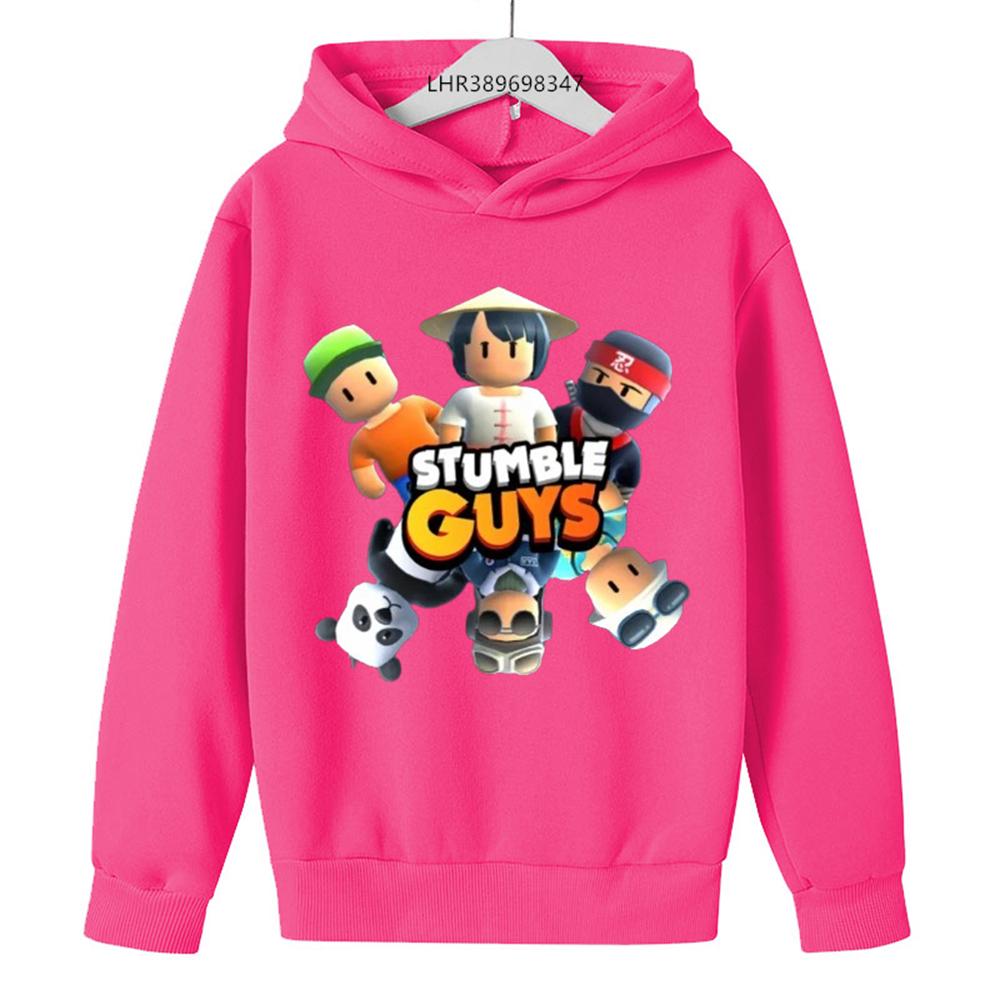 Stumble Guys Autumn Winter Sweatshirt Tops Hoodie Children's Hoodie Clothing Suitable for 3-12 Years Boys Girls Hood Outerwear