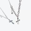 Rush Off Surgical Steel Mini-Bell Point Cross Chain Necklace