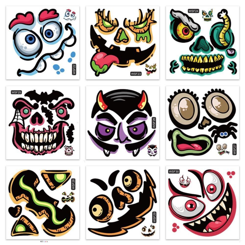 Waterproof Expressions Stickers PVC Self-adhesive Stickers  Mischievous Party Gifts