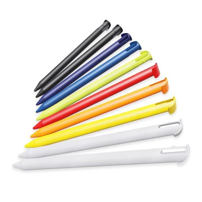 Stylets colorés de rechange console tactile nintendo new 3ds xl