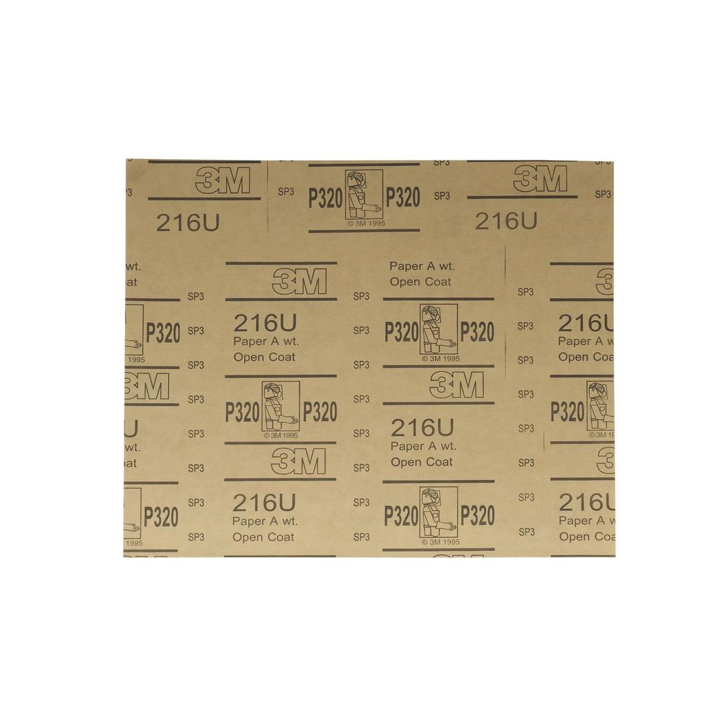 3M #320 Aluminum Oxide Sandpaper, 227 x 280 mm (Pack of 2)