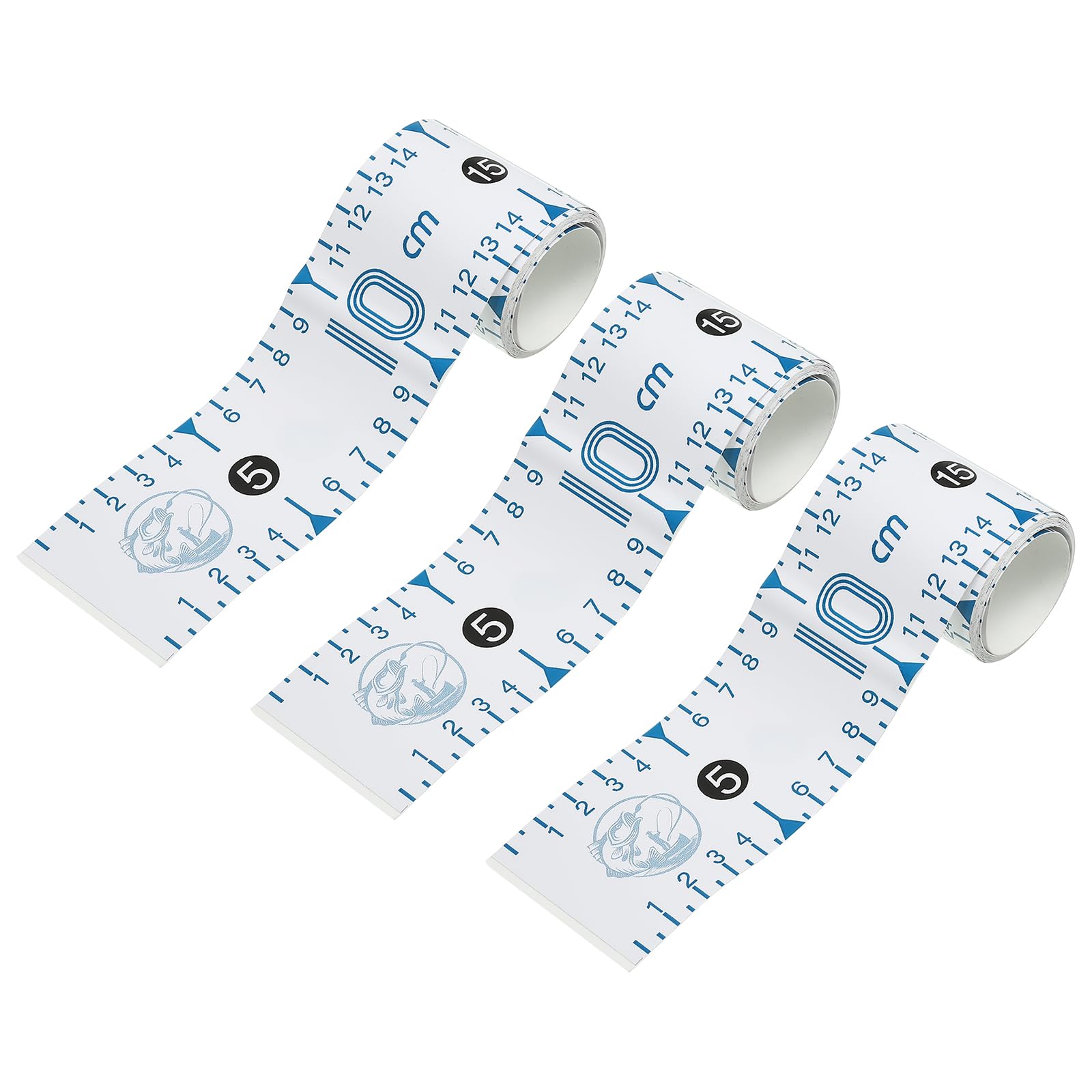 

PATIKIL Adhesive Fish Ruler Fish Measuring Tape Sticker Tape Waterproof for Fishing Boat Kayak White 3-Pack 51 білий