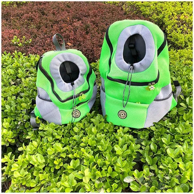 Professional Double Shoulder Portable Travel Backpack Outdoor Pet Dog Carrier Bag Pet Dog Front Bag Mesh Backpack
