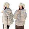 Hooded small ribs down cotton clothes women's short winter fashion armband warm loose bread clothes tide