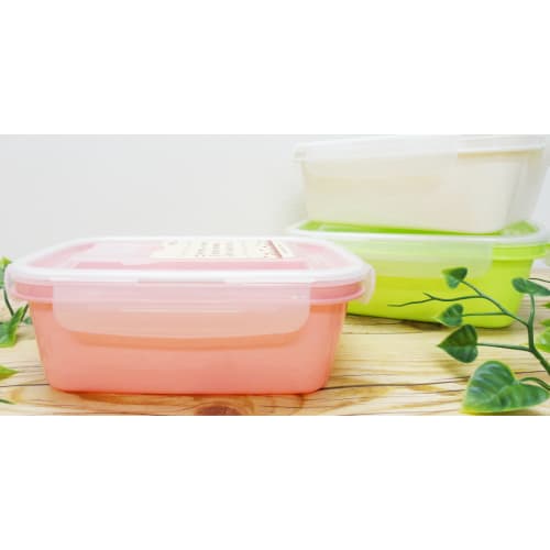 Iwasaki Kogyo Smart Flap & Lox Microwave-Safe Food Storage Container, Square, White, 900ml (L), Made In Japan, A-2162W1