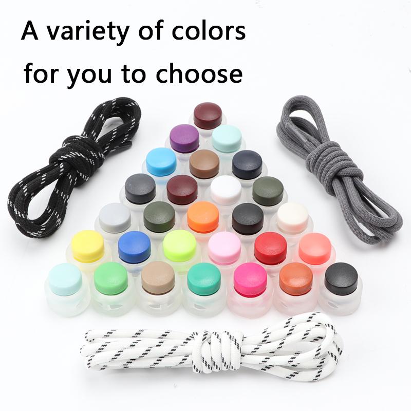 Spring Lock Shoelaces No Tie Shoe Laces Sneakers Round Elastic Shoe Lace Kid Adult Quick Without Ties Shoestrings Rubber Bands