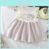Sommerkleid mit Hello Kitty Cartoon-Aufdruck aus Baumwolle für Mädchen und Teenager