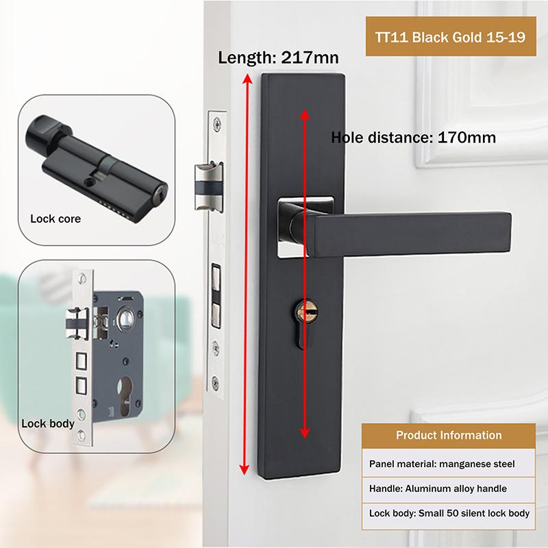 Home Universal Door Locks Bathroom Bedroom Lock Aluminum Alloy Door Handles Replacement Door Lock Durable Safety