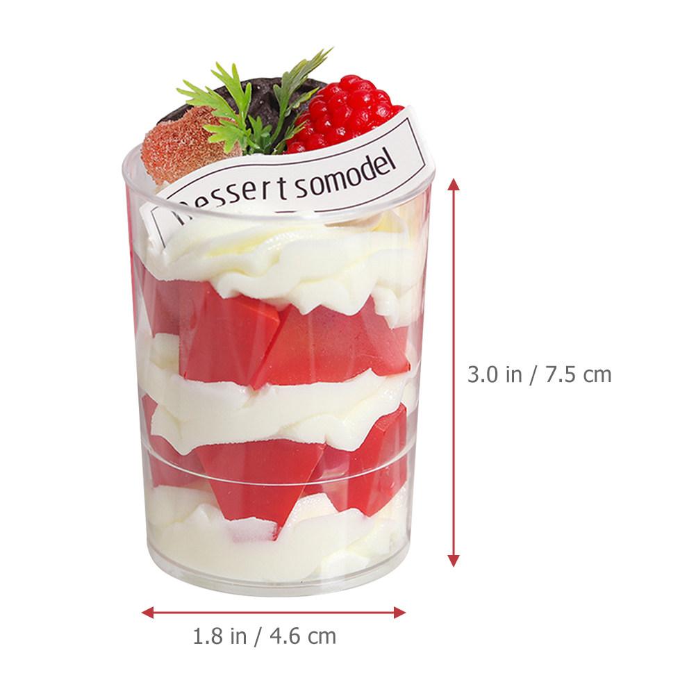 

Fake Dessert Cup Simulated Dessert Cup Artificial PU Food Display Prop Party Decoration Showcase Fake Cake Shop Showcase