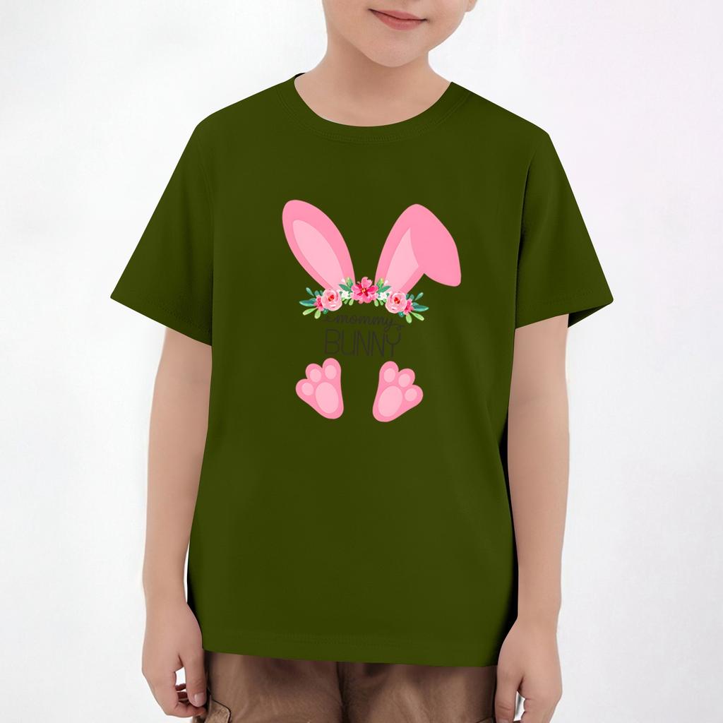 Easter Children's Neck Short Sleeve Print Top
