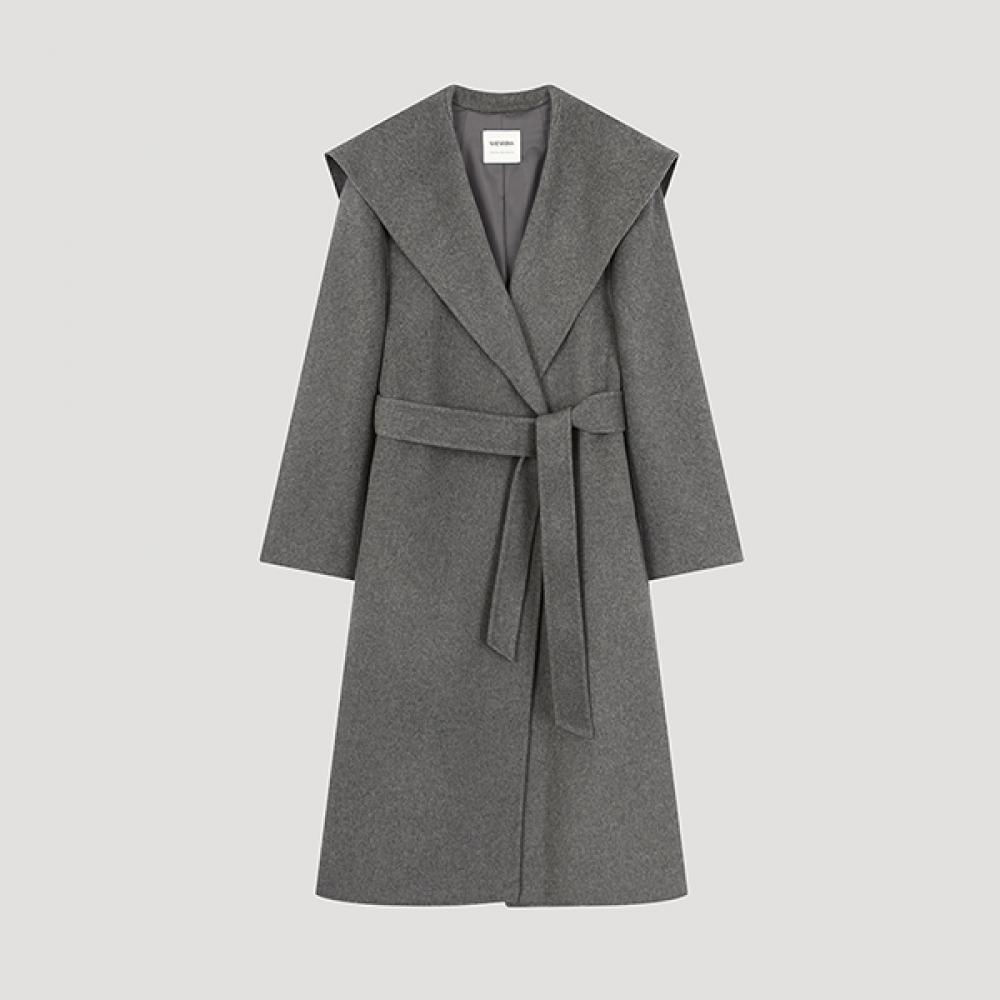 

She S miSS Wool Blend Sailor Collar Handmade Coat Swhcto41120 Mg MELANGE GRAY/55