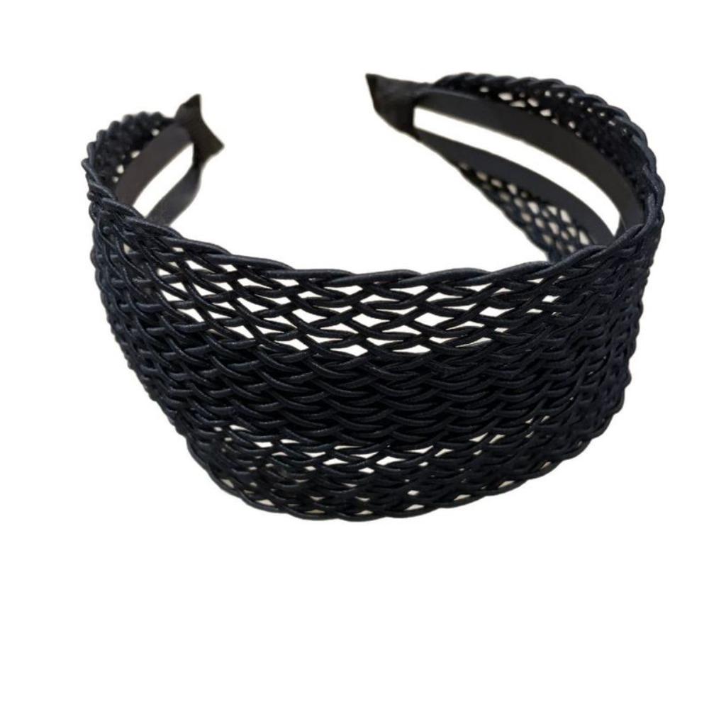 Wide Edge Hairpin Relaxed Hollow Woven Hair Ornament Fashion Hair Hoop  Women Girls