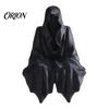 Gothic Style Collectibles 3D Printed Tabletop Figurine, Grim Reaper Sitting Statue, Unique Ornaments Spooky Sculpture for Garden or Bookshelf,