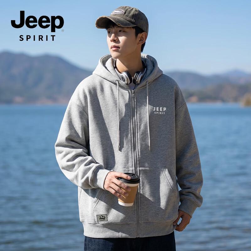 JEEP SPIRIT Men s Loose Fit Hooded Jacket L