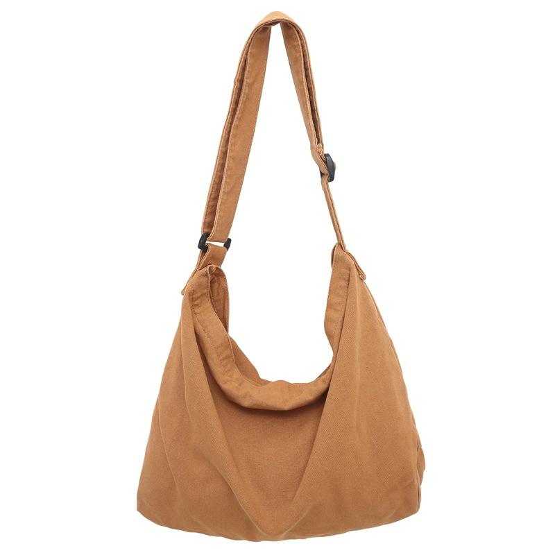 Studentka płócienna torba męska damska torba na ramię kampusowa torba na ramię w jednolitym kolorze