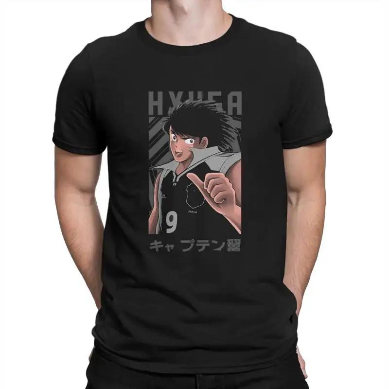T-shirts homme Manga Design Vintage 100% coton manches courtes capitaine Tsubasa Hyuga S разноцветный