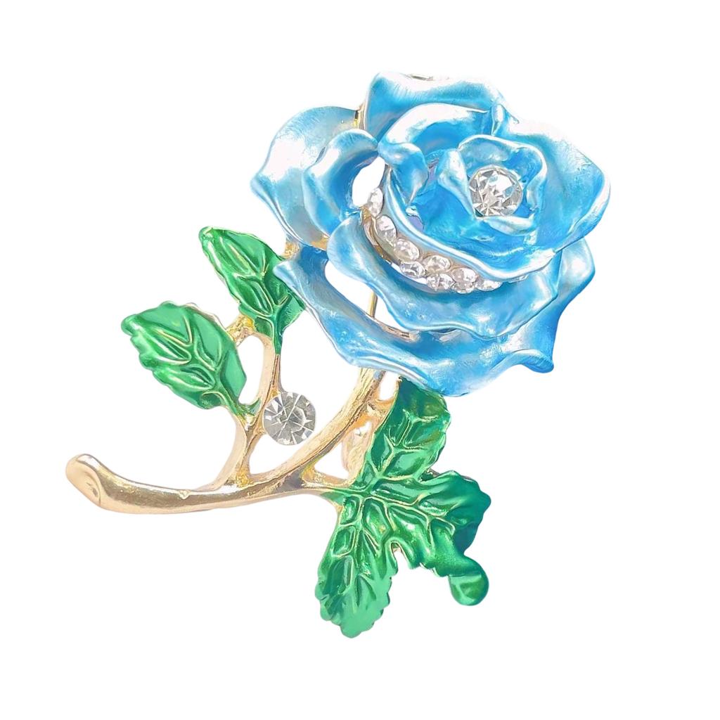 Rose Plant Enamel Brooch Alloy Badge Fashion Accessory for Clothing Backpack and Hat Decoration Daily Casual Wear