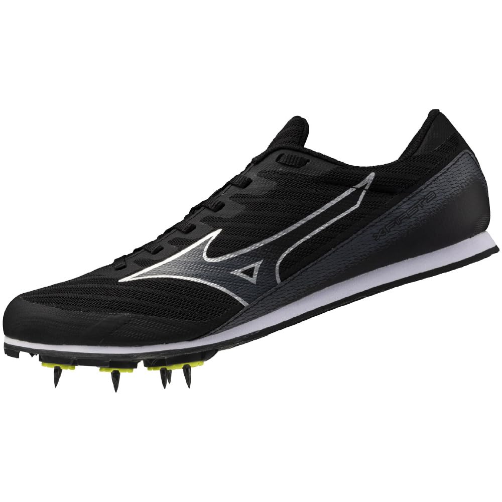 Mizuno Track and Field Shoes 3 Club Lightweight Short Distance Track and Field Spikes for Tracks Under 800m Black X Silver Cm 3E X-First 26.5