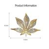 Elegant Maple Leaf Brooch with Rhinestone Embellishments