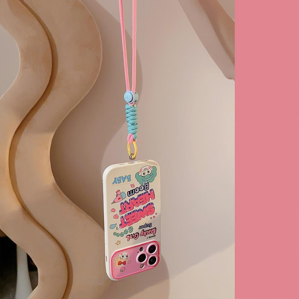 Water Gun Girl Is Suitable for Iphone14 IPhone 12  Phone Case 13 Pro Max  Pink Bracelet 16 All Inclusive 15  Huawei