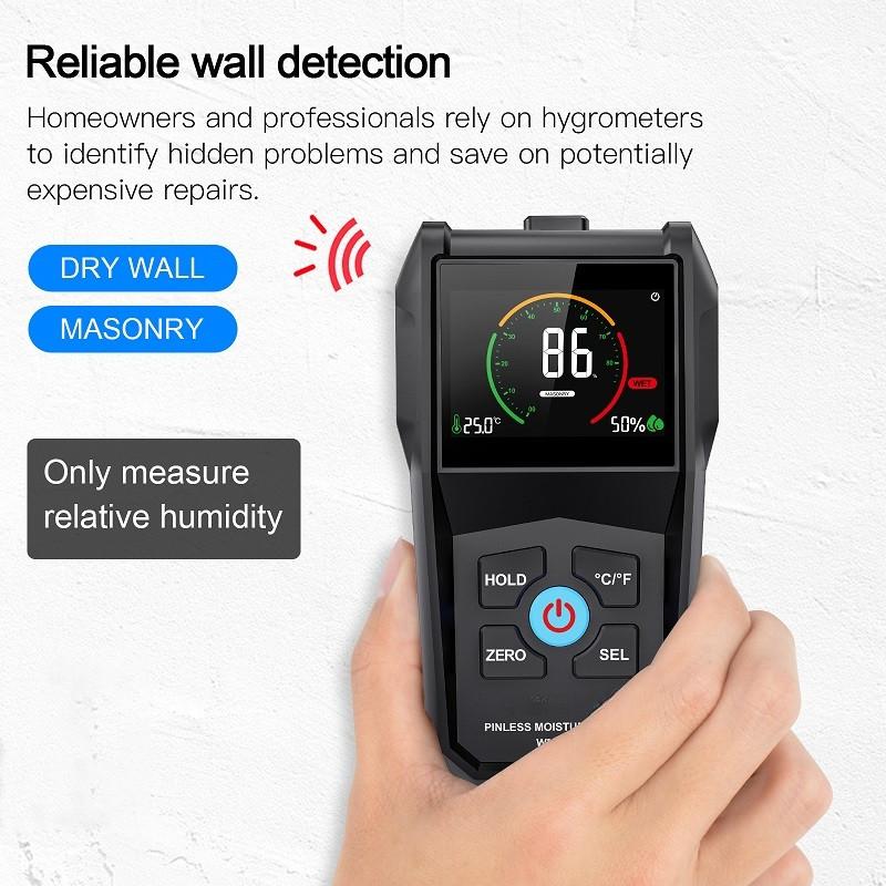 WM700A Wood Moisture Meter Full Angle Wall Detector Tester Concrete Wall Moisture Scanner Water Leak Detector