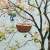 Handgewebtes Vogelnest für Draußen Kolibrihaus Hängendes Vogelhaus Vogelkäfig Ruheplatz Wandmontiertes Outdoor-Vogelhaus