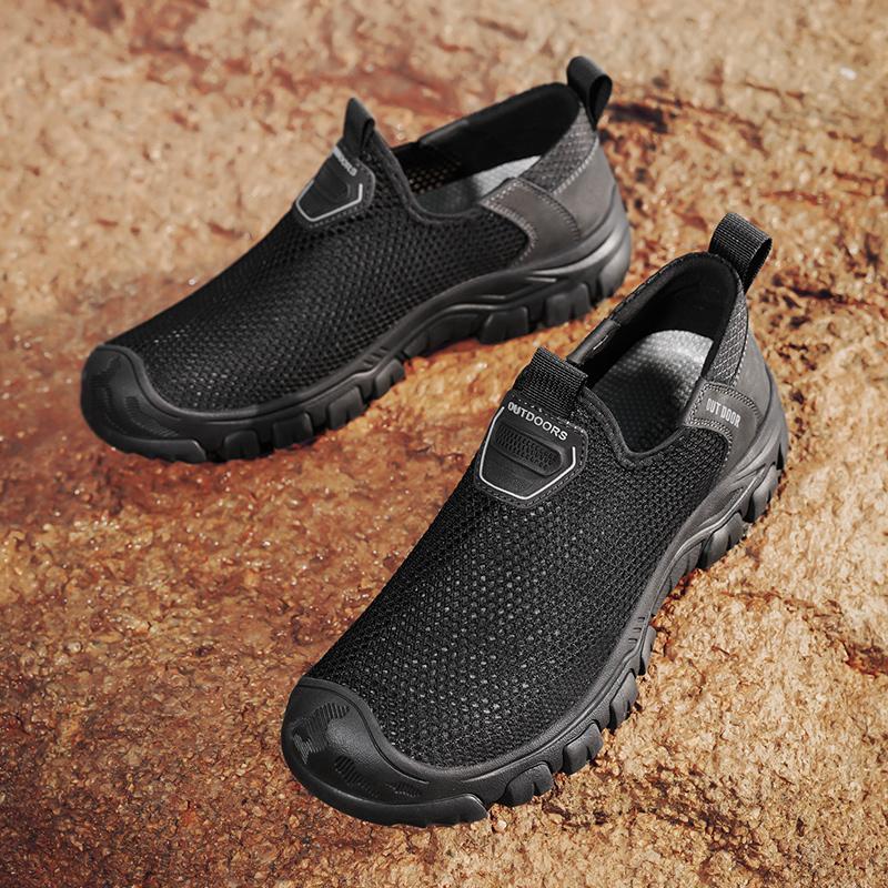 Fashion Classic Comfy Slip-On Breathable Loafers Suitable For Men Summer Lightweight Outdoor Casual Shoes Light Antiskid Walking Shoes