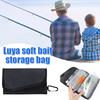 Fishing Lure Storage Wallet Waterproof Bait Bag Fishing Tackle Bag With Carabiner Soft Bait Case Fishing Rig Bag Tackleaccessory