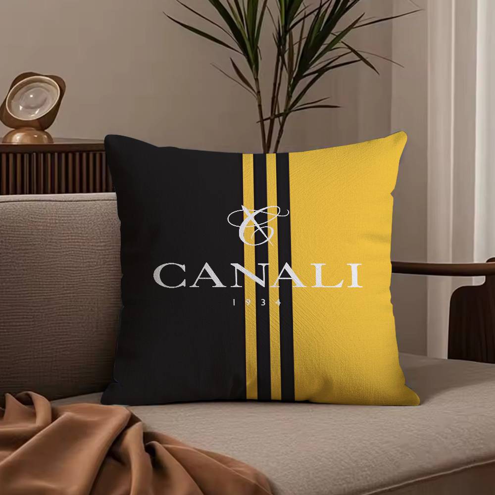 Men's clothing brands C-CANALI Pillow Case Anti-dustmite Pillowcase Invisible zipper silky short plush Sofa cushion cover