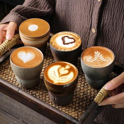 1 pz Tazza da caffè in ceramica giapponese Tazze da espresso in ceramica Tazza da tè Kung Fu vintage Tazza da ufficio e da casa Tazza da acqua all'ingrosso